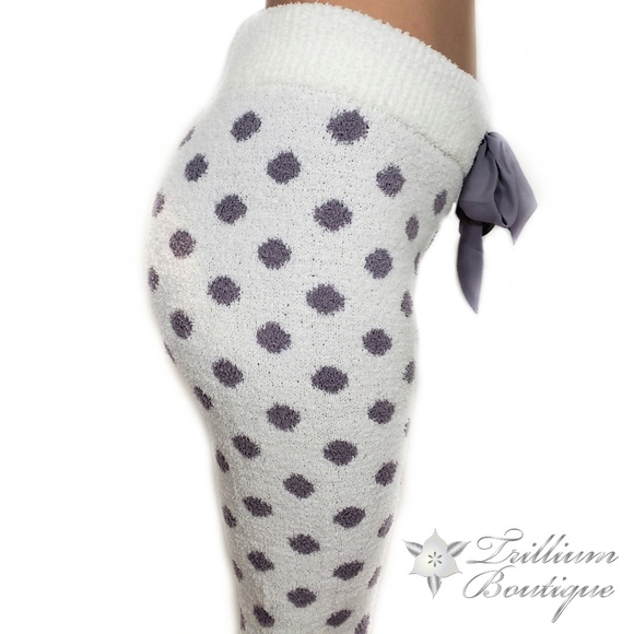 Honeydew Women's Cream Dot Chenille Leggings S-XXL - Picture 5 of 7